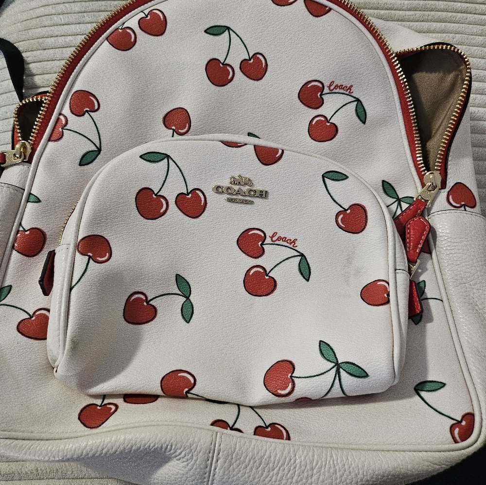 Coach cherry backpack